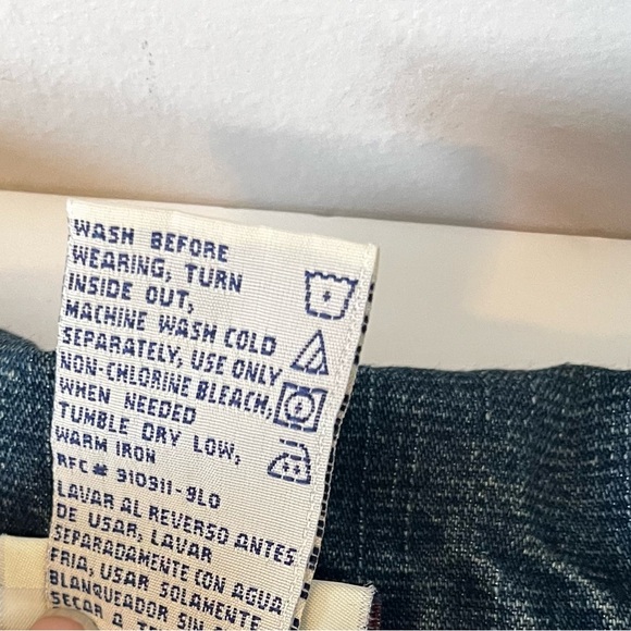 Vintage 90s Faded Glory Boho Denim Patchwork Panel Short Sleeve Dress Size 16 - Picture 7 of 9